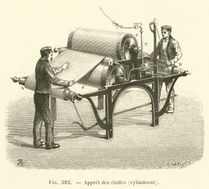 Konečná úprava látek, válec (gravírování) od French School