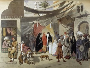 Arabská svatba v Káhiře - v „moderním Egyptě“, od Henri de Amount, v.1870 od French School