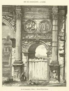 Arc de Constantin, Řím (rytina) od French School