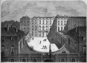 Architektura: pohled na hotel Caisse des depots et consignations (18.-19. století), Paříž od French School
