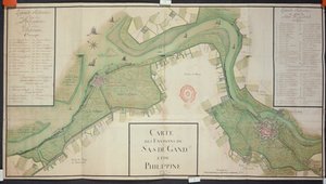Oblast kolem Sas van Gent a Filipíny, Nizozemsko, 1747 (pero, inkoust a wc na papíře) od French School