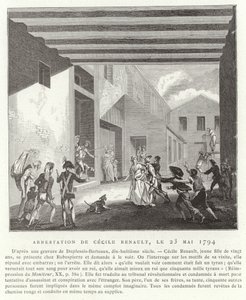 Zatčení Cecile Renaultové, Paříž, 23. května 1794 od French School