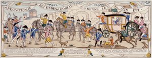 Zatčení krále a jeho rodiny ve Varennes dne 22. června 1791 od French School