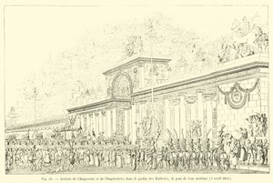 Příjezd císaře a císařovny do zahrady Tuileries v den jejich svatby, 2. dubna 1810 od French School