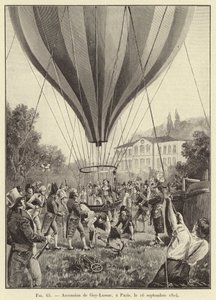 Ascension of Gay-Lussac, v Paříži, 16. září 1804 (rytina) od French School