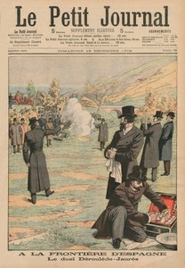 Na španělské hranici, souboj mezi Paulem Derouledem a Jean Jaures, ilustrace z Le Petit Journal, Supplement illustre, 18. prosince 1904