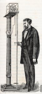 Atwoodův stroj vynalezený v roce 1784 Georgem Atwoodem (1745-1807) - Machine d