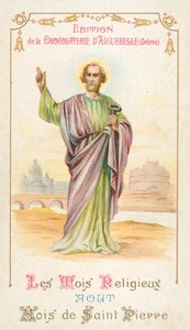 srpen, měsíc svatého Petra (chromolitho) od French School