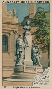 Auguste Comte, filozof, 1798-1857, postavená Place de la Sorbonne od French School