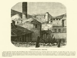 Augusteum, Augustův chrám a Řím, Ankara, Turecko (rytina) od French School