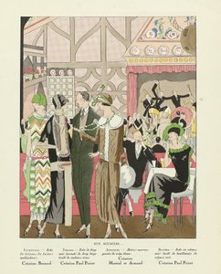 Aux Accacias .., z knihy Art-Gout-beaute, vyd. 1924 (pochoir Print) od French School
