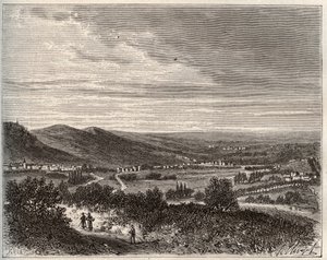 Ay et la montagne de Reims - departement Marne - rytina v „La France illustree: geografie, historie, statistická správa“ od V.A. Sladově hnědá. 1884 od French School