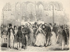 Bal Mabille (taneční a zábavní zařízení, avenue Montaigne, Paříž) Rytina v „Tableau-de-Paris“ od Edmonda Texiera 1852 od French School