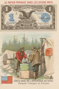 Bankéř a směnárník, Klondike, Aljaška, USA od French School