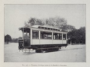 Elektrická tramvaj Bastille-Charenton - v „Through Electric“ od G. Davyho od French School