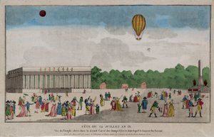 Den dobytí Bastily, Paříž, 14. července 1801 (ručně kolorovaná rytina) od French School