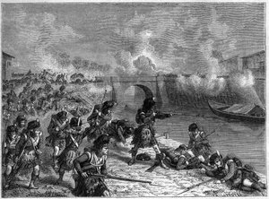 Bitva u Toulouse: poslední bitva mezi britskými a španělskými silami pod vedením Wellingtona proti Francouzům 1814 - bitva u Toulouse 10. dubna 1814 mezi jednotkami císařské armády, které velel Marechal Soult, a jednotkami Anglo-Hispano-Port od French School
