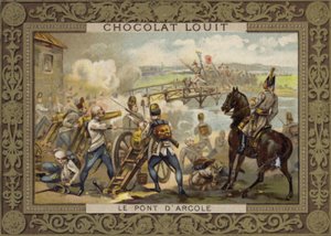 Bitva u mostu Arcole, Itálie, 1796 od French School