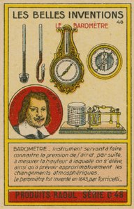 Krásná karta vynálezů, barometry od French School