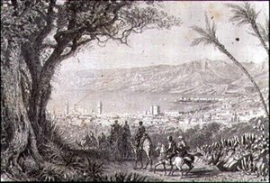 Bejrút v 60. letech 19. století (rytina) od French School