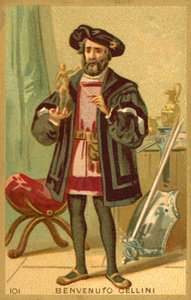 Benvenuto Cellini , italský umělec (chromolitho) od French School