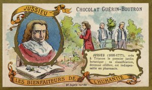 Bernard de Jussieu , francouzský přírodovědec (chromolitho) od French School