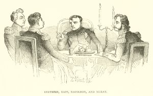 Berthter, Rapp, Napoleon a Murat (rytina) od French School