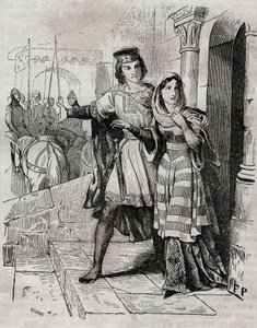 Bertrade z Montfortu (1070-1117) Francouzská královna s francouzským králem Filipem I. - - v „Histoire de France““ od Anquetila. 19. století. od French School