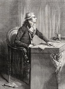 Bertrand Barere de Vieuzac z „Histoire de la Revolution Francaise“ od Louise Blanca (1811-82) od French School