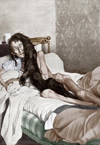 Blanche Monnier v nemocnici, Poitiers, červen 1901 (tisk) od French School