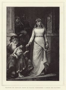 Blanche Kastilská, královna choť Ludvíka VIII. Francouzského a matka Ludvíka IX od French School