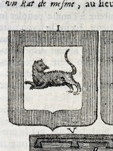 Blazon italského pěšího pluku v „“La Vraye a dokonalá věda o zbrani aneb Armorial Index”” od Pierra Palliota od French School