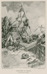 Bonaparte v Arcole od French School