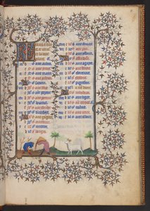 Kniha hodin, Přidat MS 32454 f.3r, Francie od French School