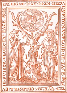 Štítek Jehana St. Denise, knihkupce v Paříži od French School