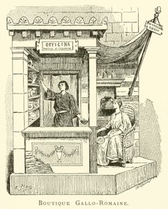 Boutique Gallo-Romaine (rytina) od French School