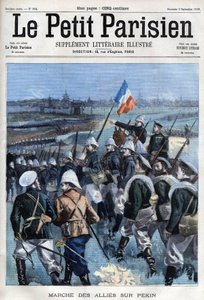 Boxerské povstání Spojenci postupují na Peking – v „Le petit Parisien““ od French School