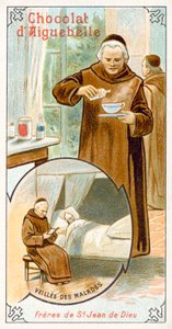Bratři špitálníci svatého Jana z Boha (chromolitho) od French School