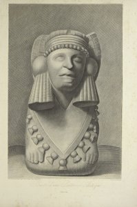 Busta aztécké kněžky, ilustrace z „Pohledy na Kordillery a památky domorodých národů Ameriky“ od Alexandra von Humboldta a Aime Bonpland od French School