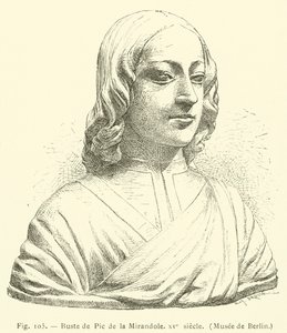 Busta Pic de la Mirandola, 15. století, Muzeum Berlína (rytina) od French School