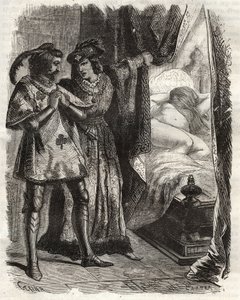 Zvednutím dveří ukázal manželovi jeho vlastní ženu ležící nahou. Ludvík I. z Valois vévoda z Orleansu (1372-1407) přiměl Raoula d
