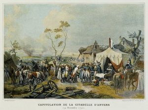 Kapitulace citadely v Antverpách (Flandry, Belgie), 29. listopadu 1792. od French School