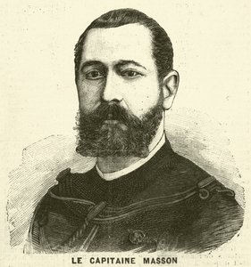 Kapitán Pierre Masson, francouzský voják a průzkumník (rytina) od French School