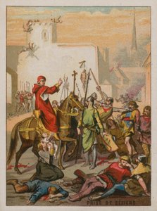 Dobytí Beziers křižáky v roce 1209 od French School