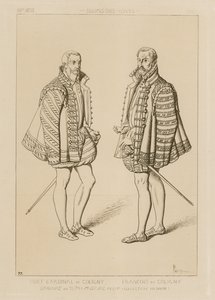 Kardinál Odet de Coligny (1517-1571) a Francois de Coligny (1557-1591) od French School
