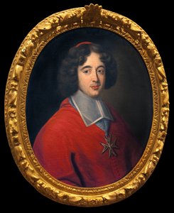 Kardinál de Bouillon, abbé z Tournus v letech 1660 až 1715, iniciátor výstavby hotelu dieu. Anonymní malířství, francouzské umění 17. století. Hotel Dieu, Musee Greuze, Tournus. od French School