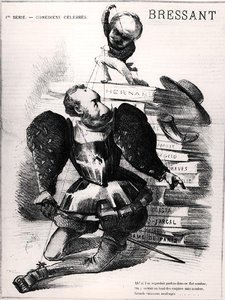 Karikatura Jeana Baptista Francoise Bressanta (1815-86) jako Dona Carlose v 