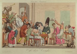 Karikatura Cafe des Aveugles, c.1800 od French School