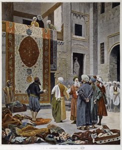 Prodejci koberců v Egyptě od French School