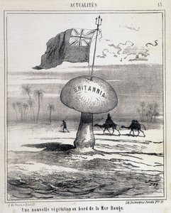 Kreslený film: Nová vegetace na Rudém moři (britské houby kolonizující Egypt) - 1.2.1868 od French School